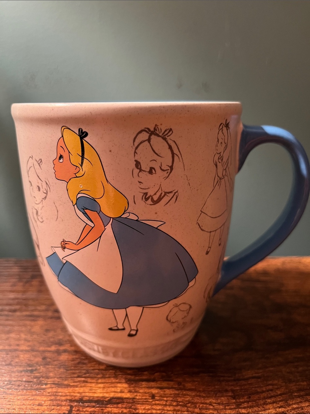 Disney Classic Alice in Wonderland Blue and White Ceramic Mug
